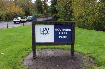 Main entrance on SE 117th Ave &ndash; street parking